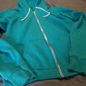 American Apparel Hoodie - Zip Up Aqua